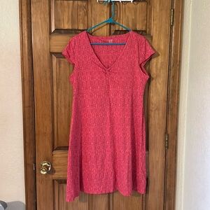 Toad&Co pink dress with pattern XL